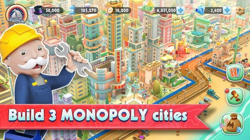 MONOPOLY Tycoon city expansion screenshot