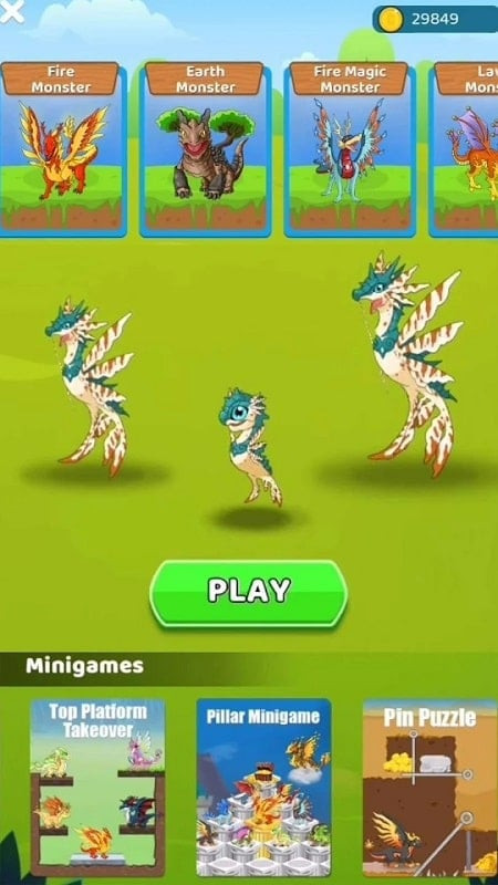 Monster Battle MOD APK screenshot showing gameplay