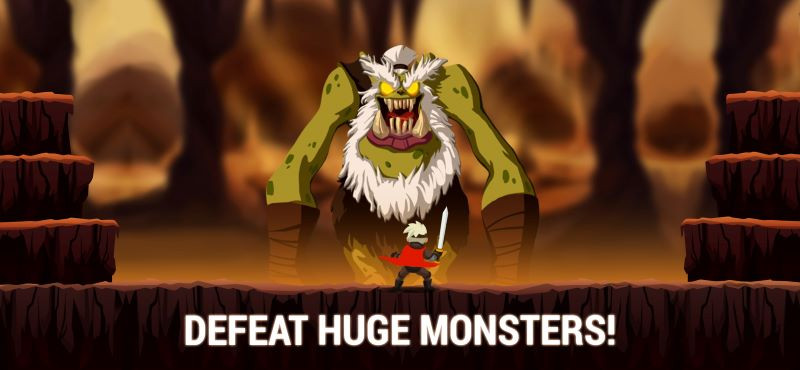 Monster Crush: RPG Idle Merge battling a monster