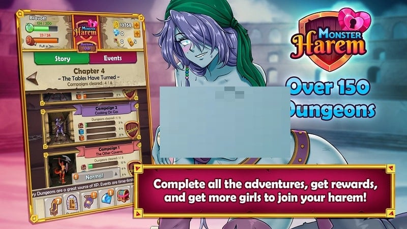 Monster Harem dungeon screenshot