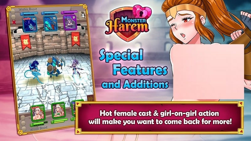 Monster Harem rewards screen