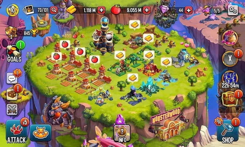 Monster Legends island view