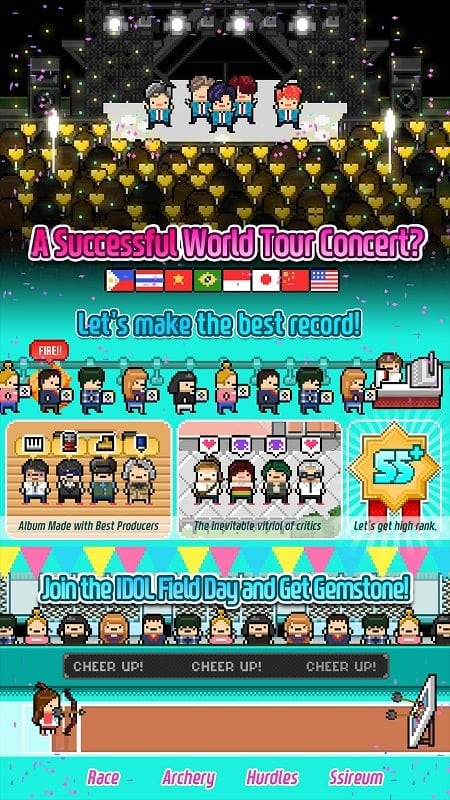 Monthly Idol MOD APK screenshot showing in-game currency