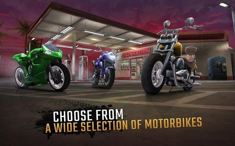 Motorcycle Selection in Moto Rider GO MOD APK