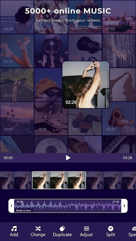 Movie Maker MOD APK music library