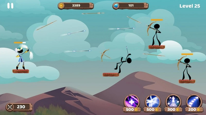 Mr. Archers MOD APK weapons screenshot