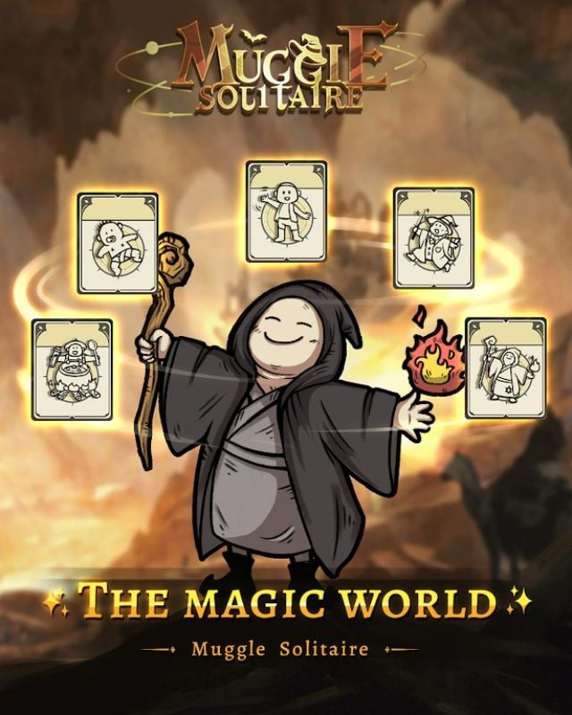 Muggle Solitaire MOD APK screenshot displaying cards