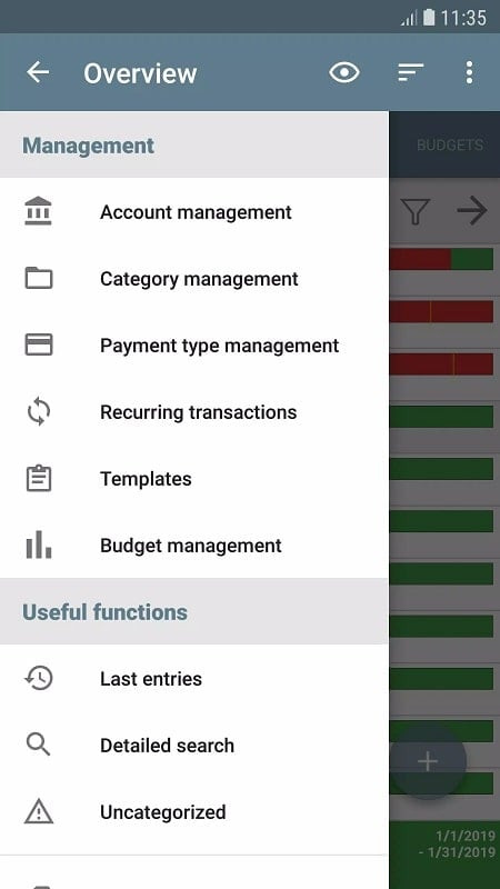 My Budget Book app free version