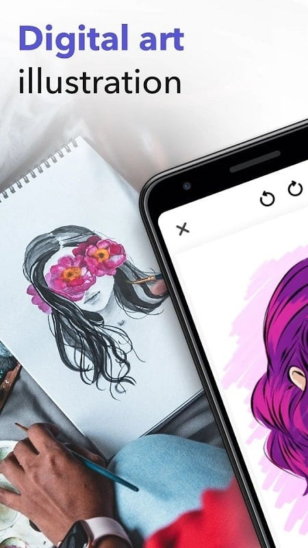 Drawing on your phone with My Sketchbook MOD APK