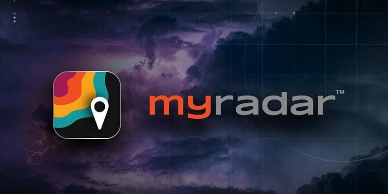 MyRadar Weather Radar hiển thị dự báo thời tiết trên bản đồ