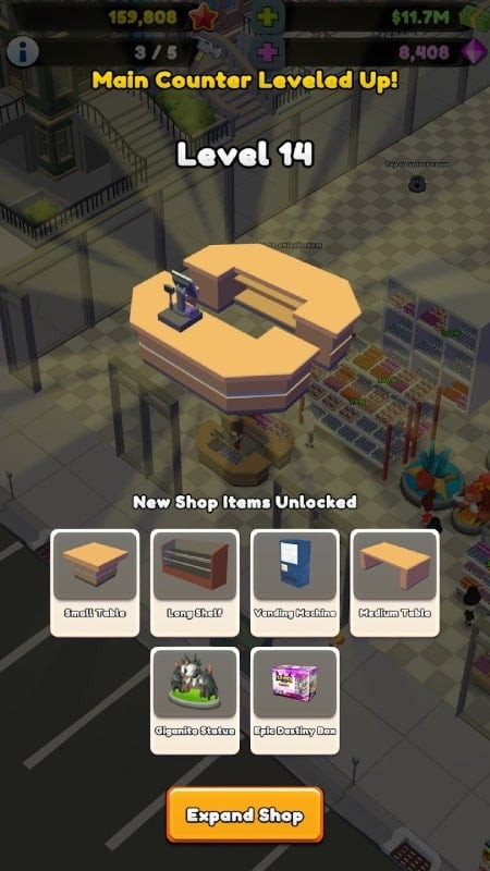 Nâng cấp cửa hàng trong TCG Card Shop Tycoon 2 mod free