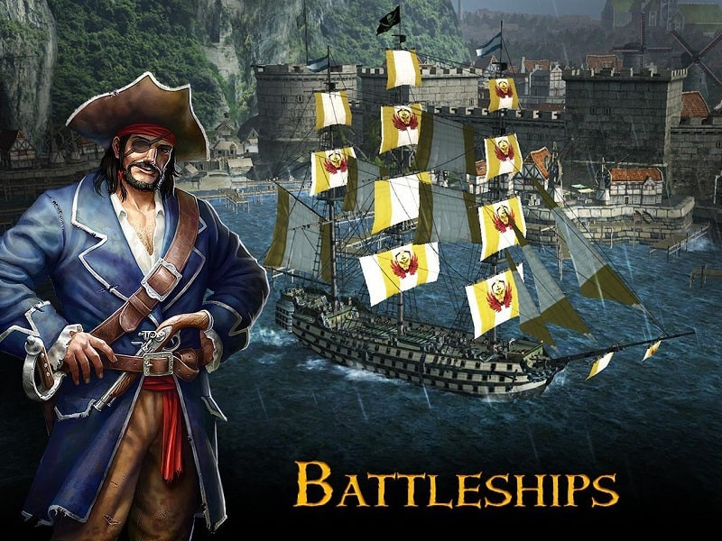 Nâng cấp tàu chiến trong Tempest: Pirate MOD APK