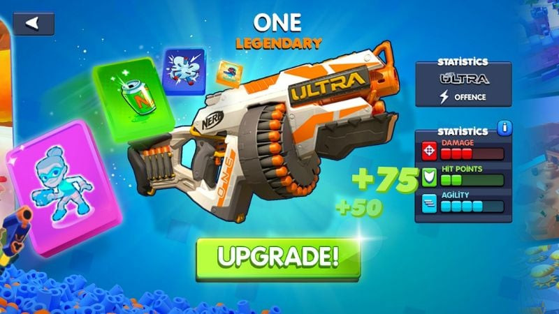 NERF: Superblast blaster upgrade screen