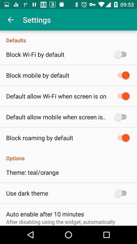 NetGuard MOD APK screenshot showing access blocking settings