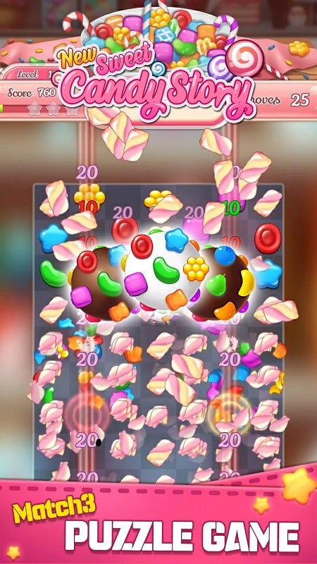 Sweet Candy Story: Puzzle gameplay on Android