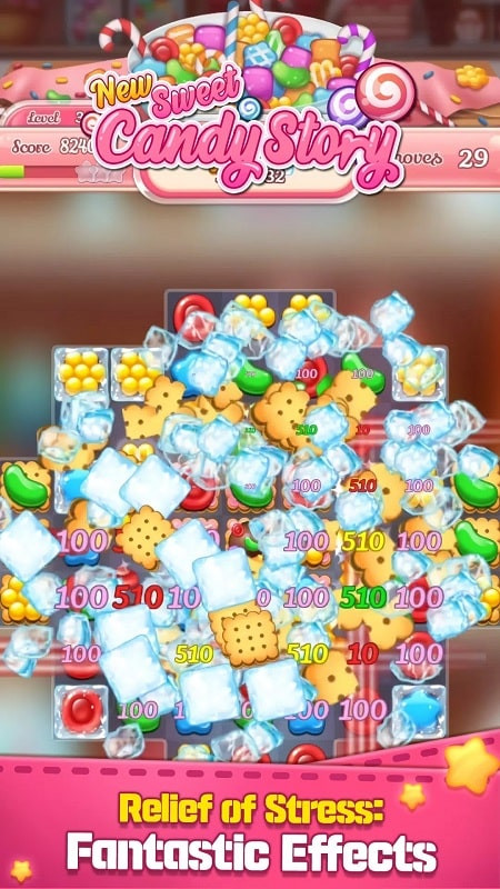 Sweet Candy Story: Puzzle free gameplay