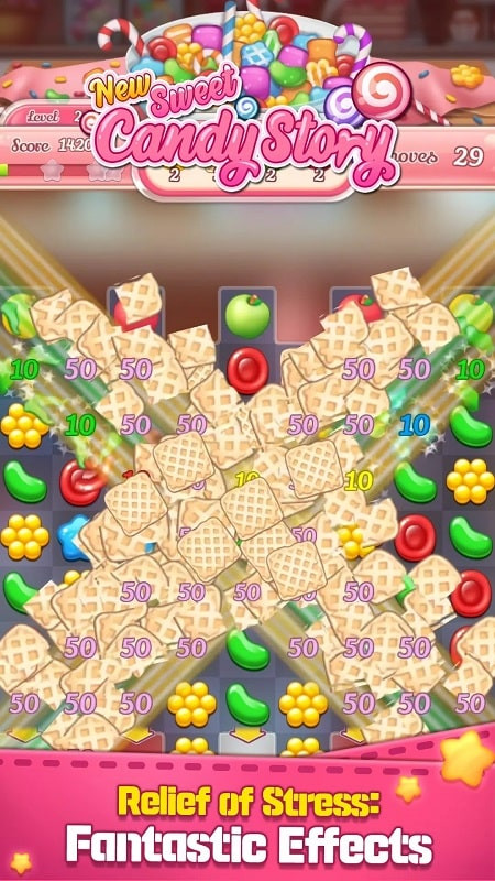 Sweet Candy Story: Puzzle MOD APK features