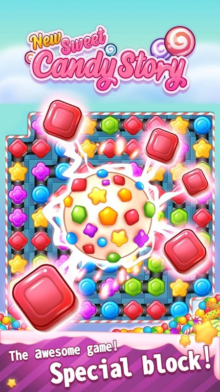 Sweet Candy Story: Puzzle MOD features