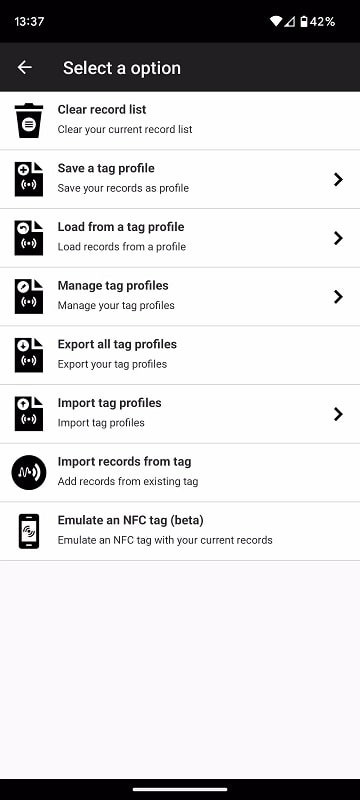 NFC Tools Android app