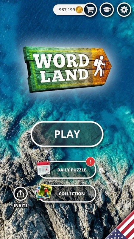 Player playing Word Land mod