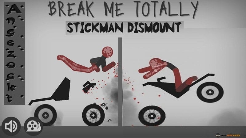 Người que gặp tai nạn trong Stickman Dismounting