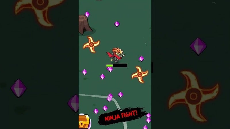 Ninja Survivor.io - Hình ảnh ninja chiến đấu với quái vật