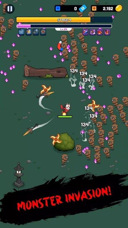 Ninja Survivor.io - Ninja using combat skills