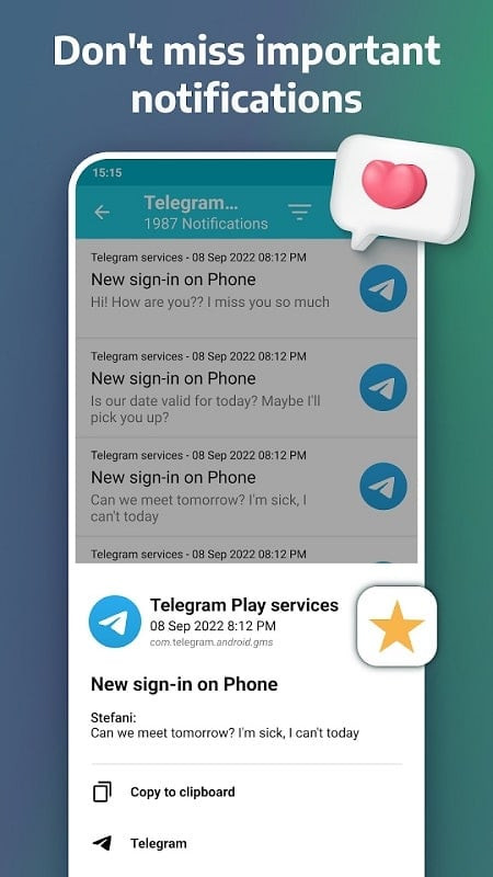 Notification History Log App Screenshot