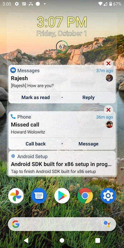 Notification Widget Customization