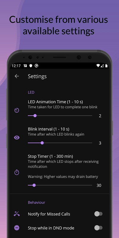 NotifyBuddy battery saving feature