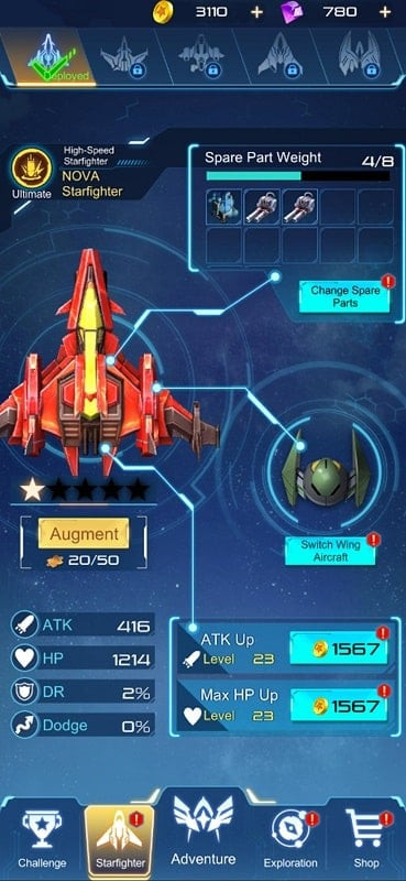 NOVA: Fantasy Airforce 2050 MOD APK gameplay