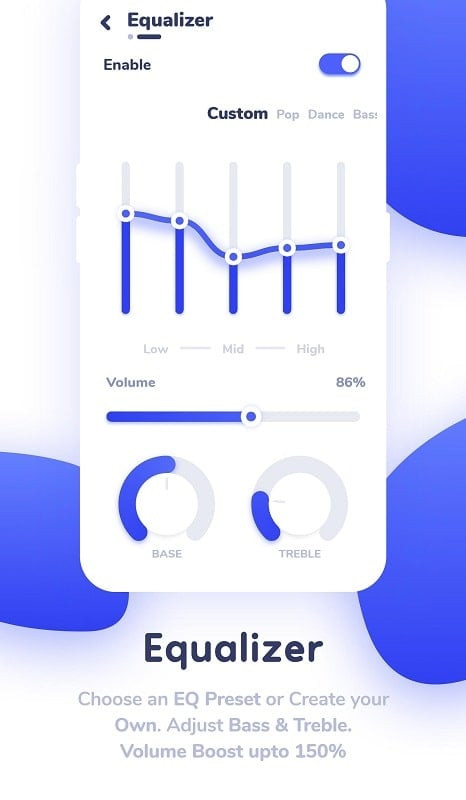 Nyx Music Player audio equalizer