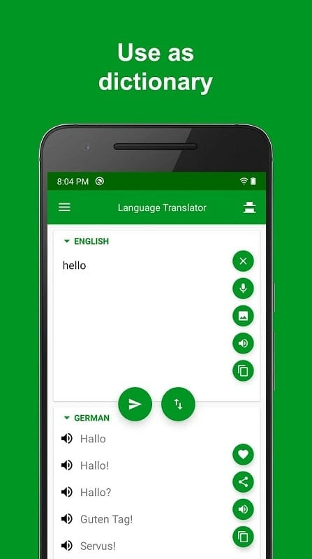 Offline Language Translator MOD APK dictionary feature