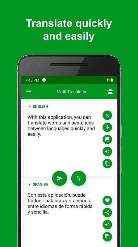 Offline Language Translator MOD APK bubble translation feature