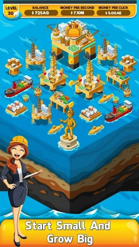 Oil Tycoon 2 MOD APK gameplay screenshot