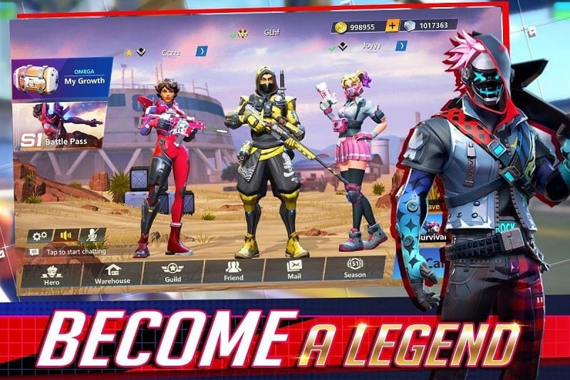 Omega Legends MOD APK features screenshot