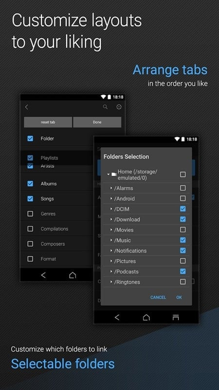 Onkyo HF Player playback controls