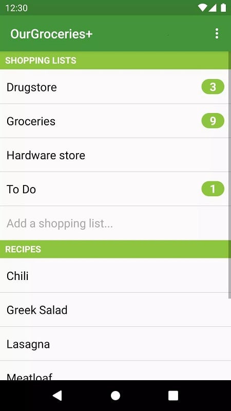 Our Groceries Shopping List Mod APK Screenshot