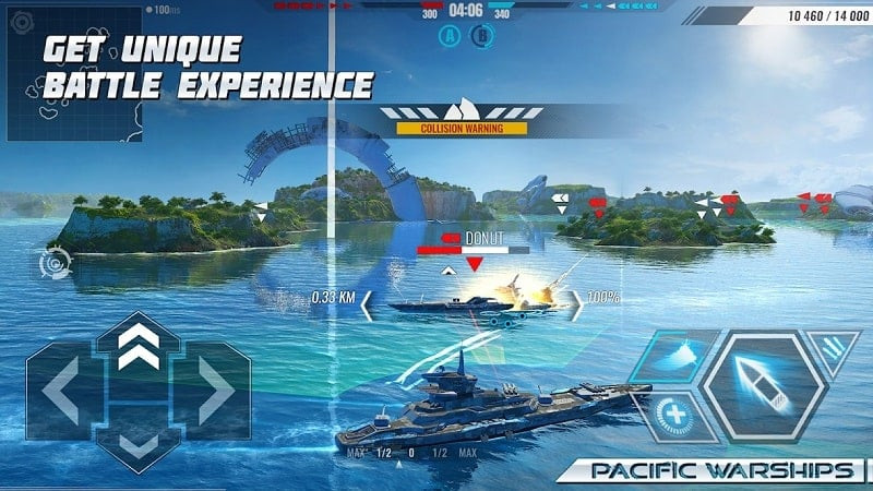 Pacific Warships Naval PvP MOD APK Screenshot