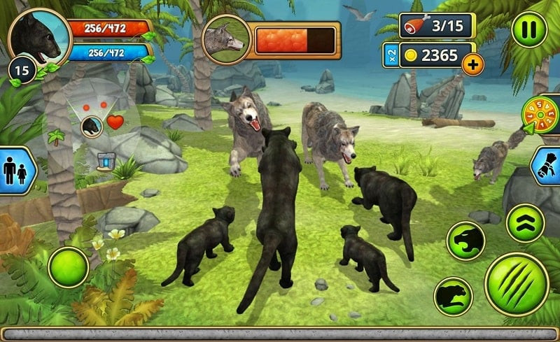 Panther Family Sim Online gameplay on Android