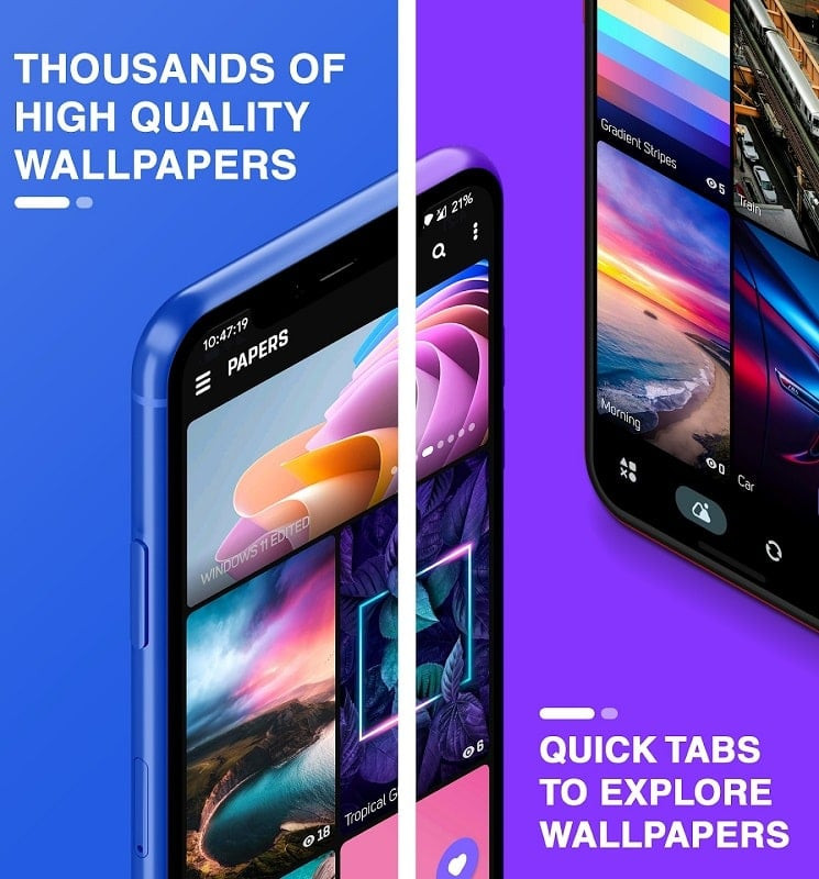 PAPERS Wallpapers MOD APK screenshot