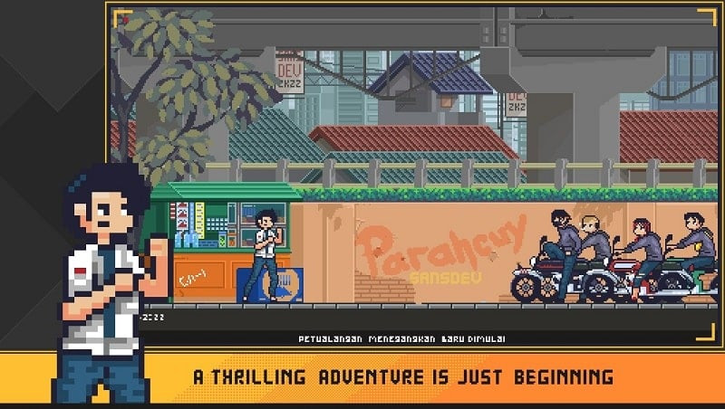 Bullies confronting Andi in Parah Cuy Action Platformer