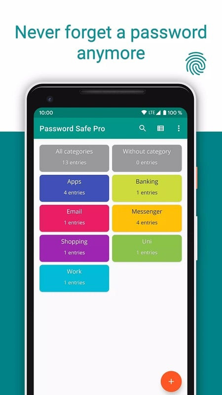 Password Safe app interface