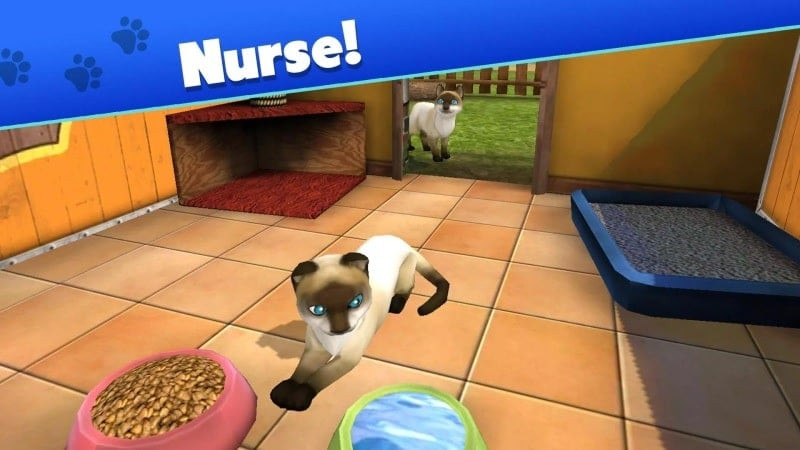 Pet World MOD APK screenshot showcasing pet nurturing