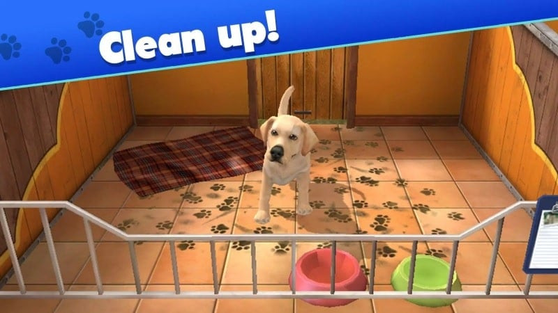 Pet World MOD APK screenshot showing pet interaction