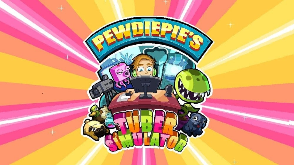 Close-up of in-game items in PewDiePie's Tuber Simulator