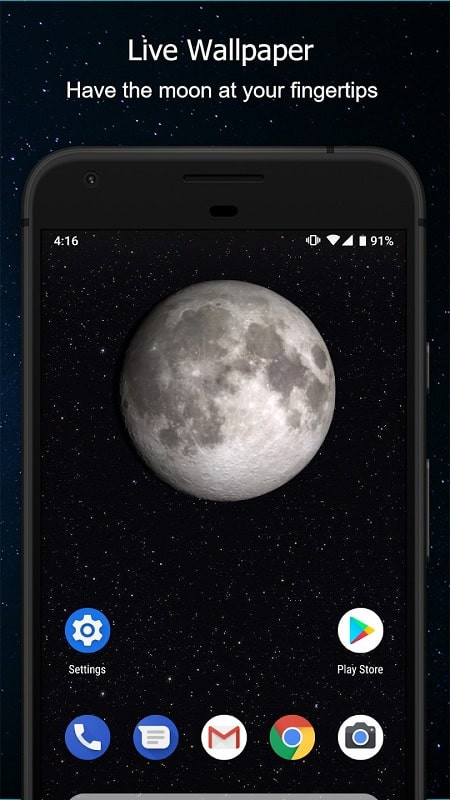 Moon live wallpaper example