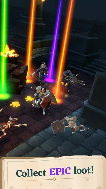 Phát triển sức mạnh trong Idle Dungeon Raiders MOD APK