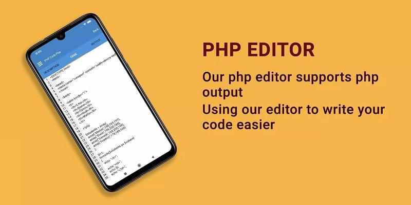 PHP Editor trên điện thoại