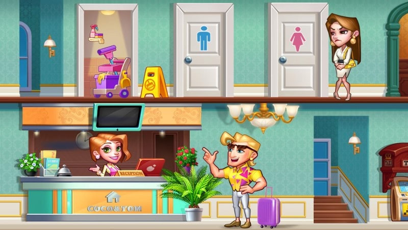 Serving customers in Hotel Craze Cooking Game